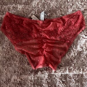 PINK VS red polka dot panties